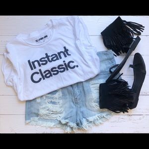The Laundry Room Tops - The Laundry room Instant classic crop rolling tee The Laundry Room Tops - The Laundry room Instant classic crop rolling tee